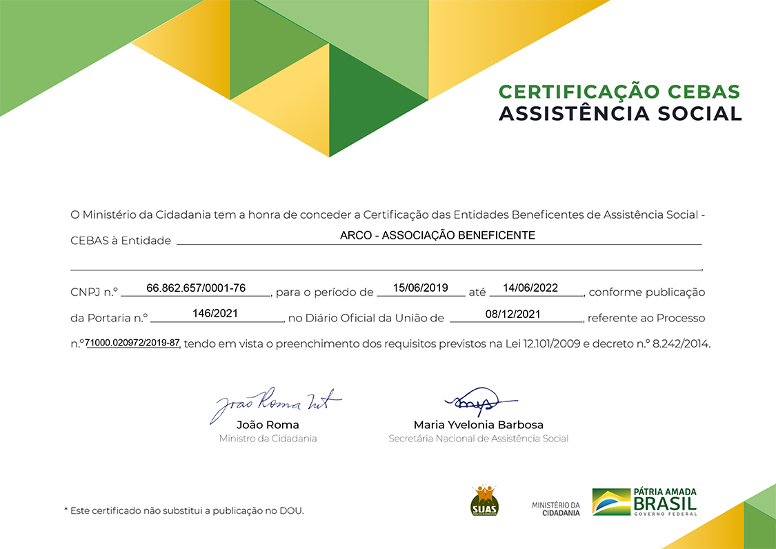 Certificado CEBAS
