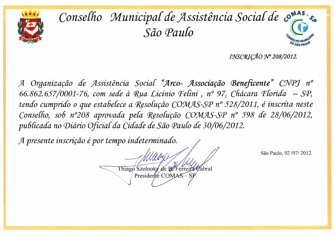 Certificado COMAS